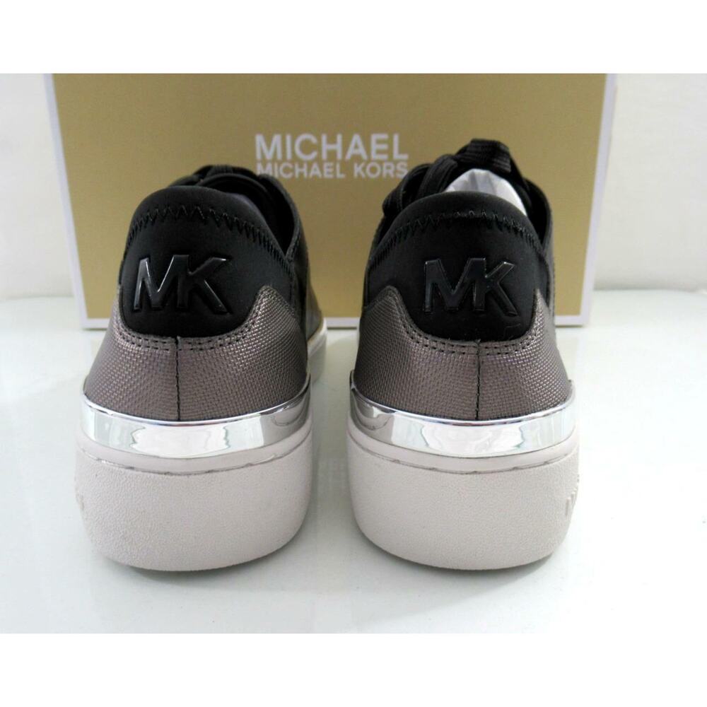 Women's Shoes Michael Kors Scout Lace Up Sneaker MK Logo Scuba Black Size 7 - Picture 7 of 9